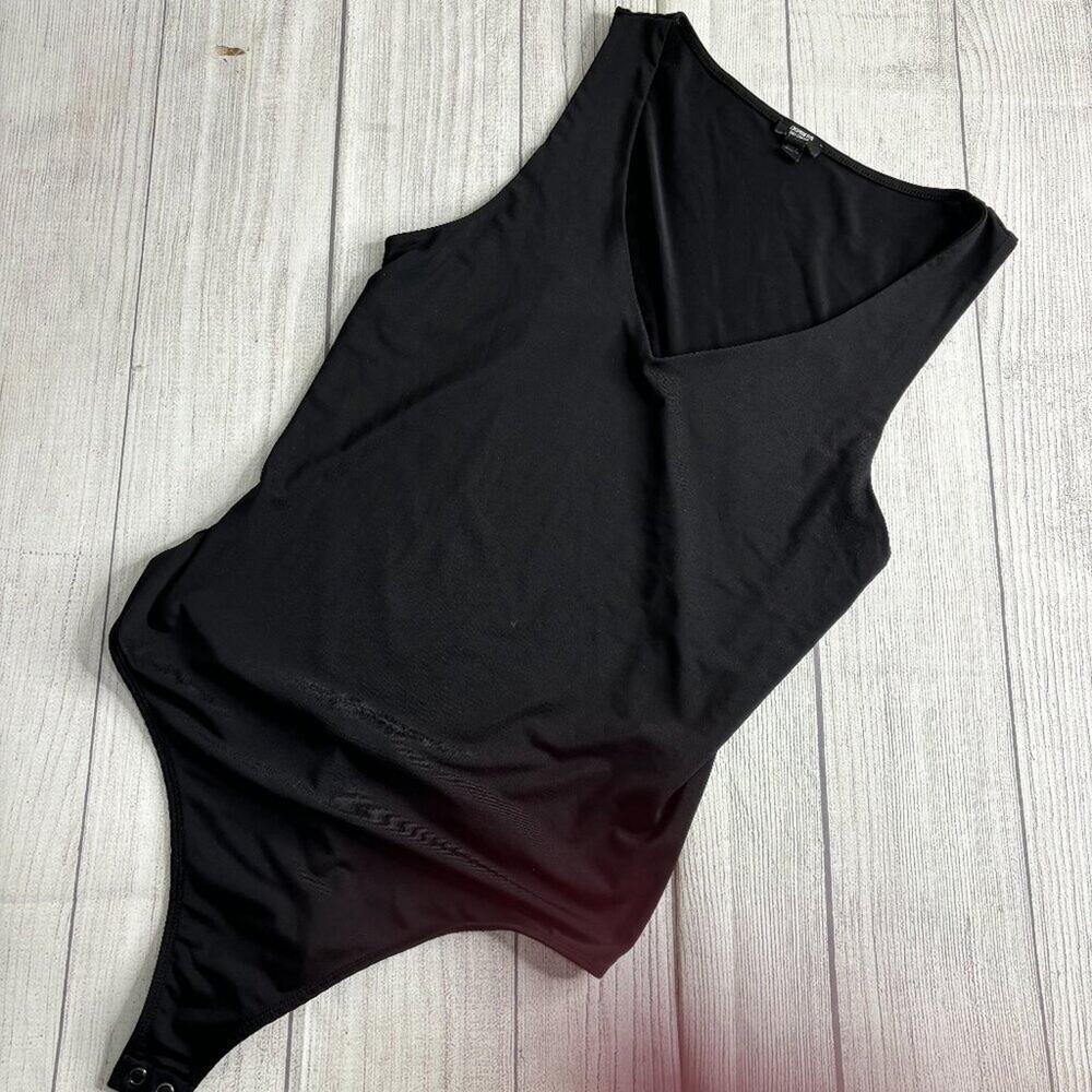 Express Black V-Neck Sleeveless Bodysuit